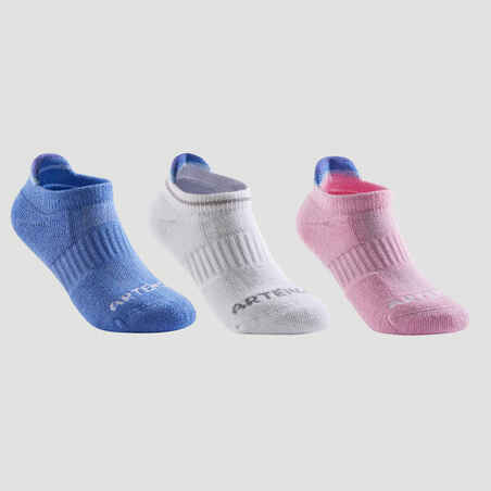 Rožnate, bele in modre nizke nogavice RS500 za otroke (3 pari)