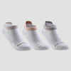 Tennissocken RS 160 Low Kinder 3er-Pack weiss/glänzend