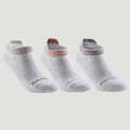 Sportstrumpa 3-pack Low Artengo RS 160 junior vita skimrande