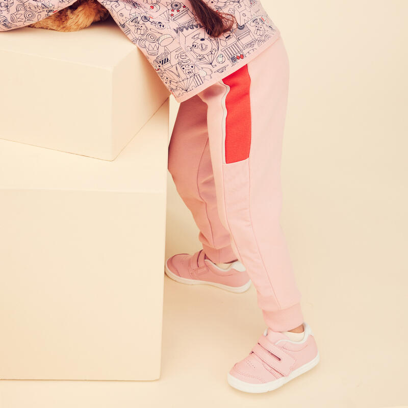 Ademende, verstelbare broek voor kinderen 500 roze