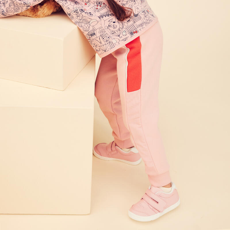 Pantaloni baby ginnastica regolabili e traspiranti rosa