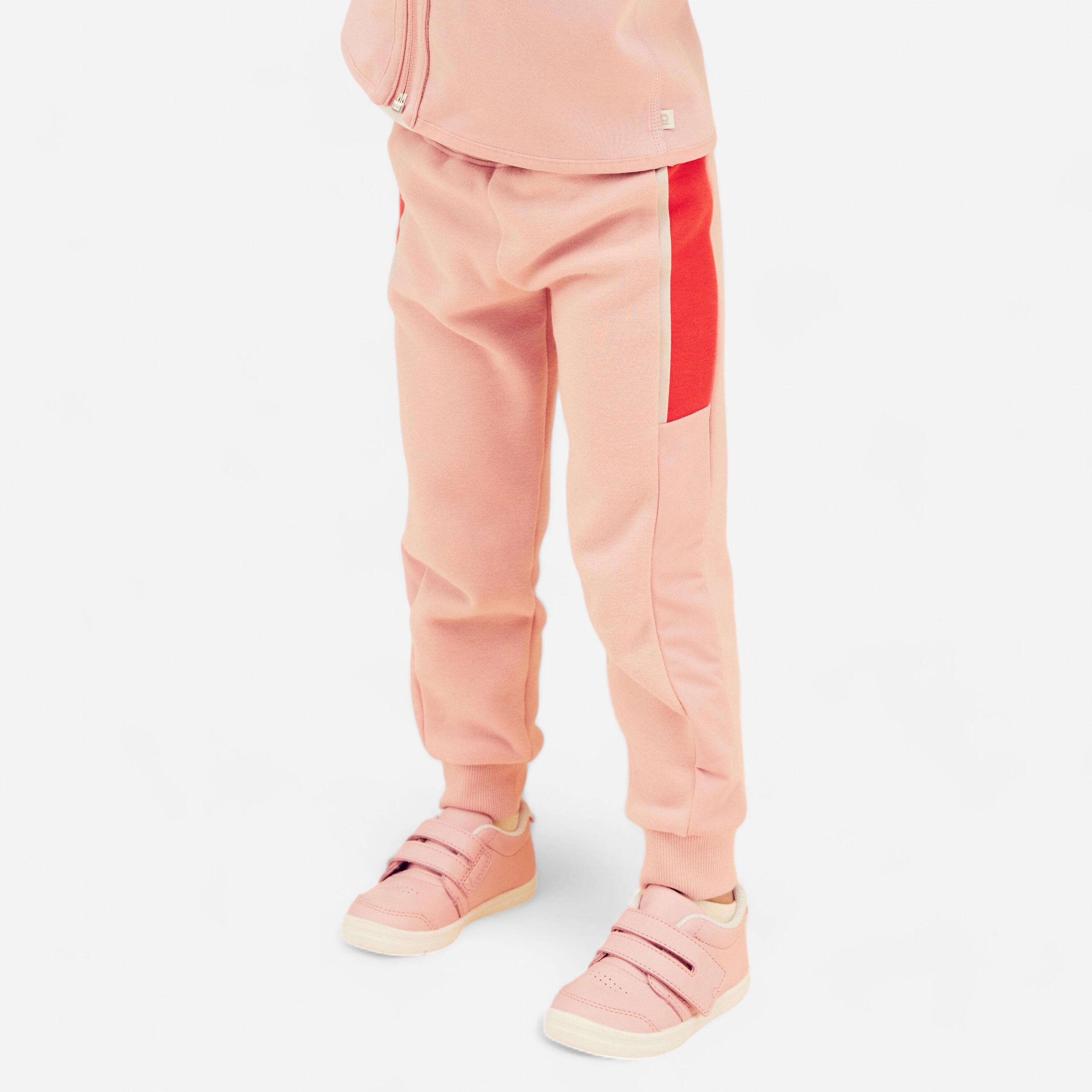 DOMYOS Ademende verstelbare broek voor peuters roze