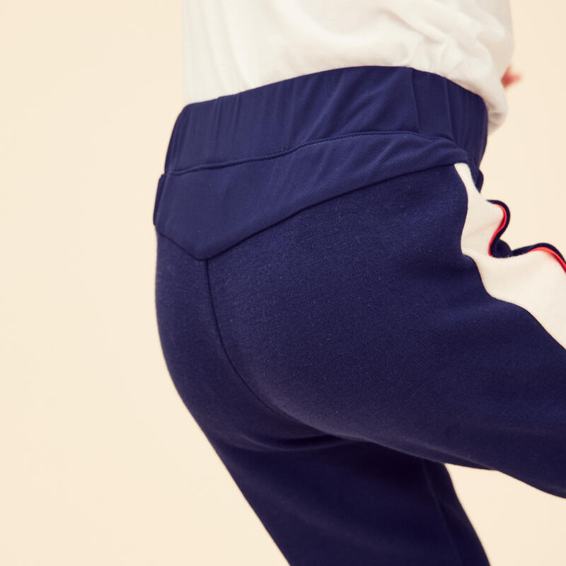 Pantaloni baby ginnastica 500 regolabili e traspiranti blu