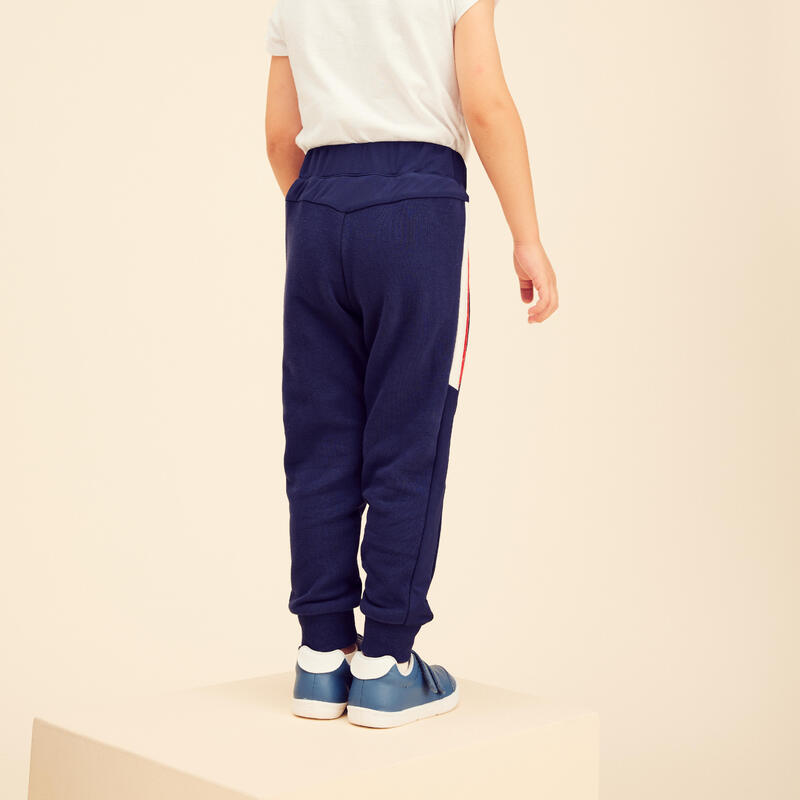 Pantaloni baby ginnastica 500 regolabili e traspiranti blu