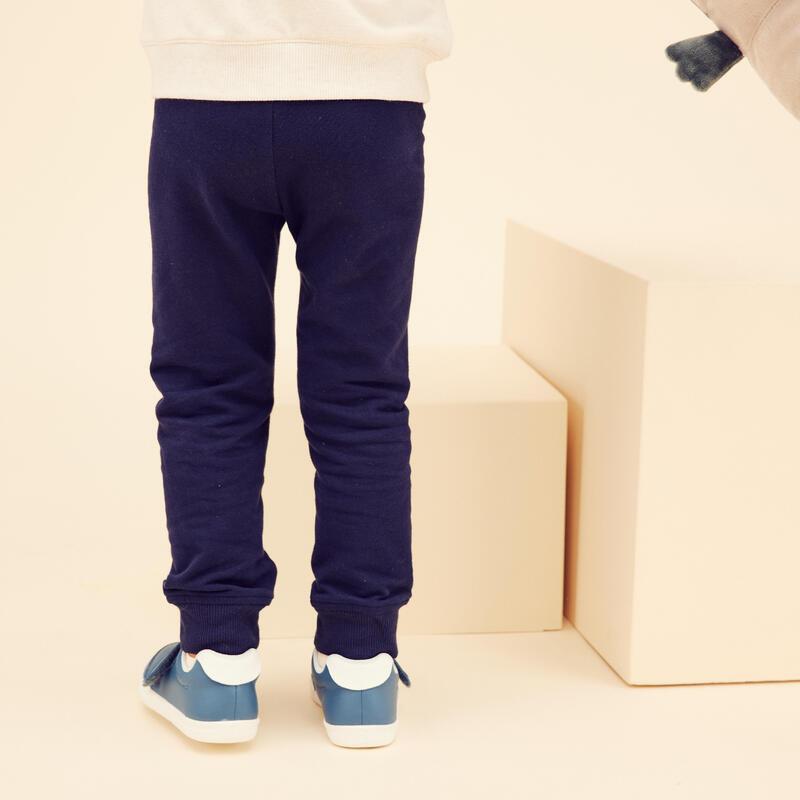 Basic broek voor kinderen regular marineblauw