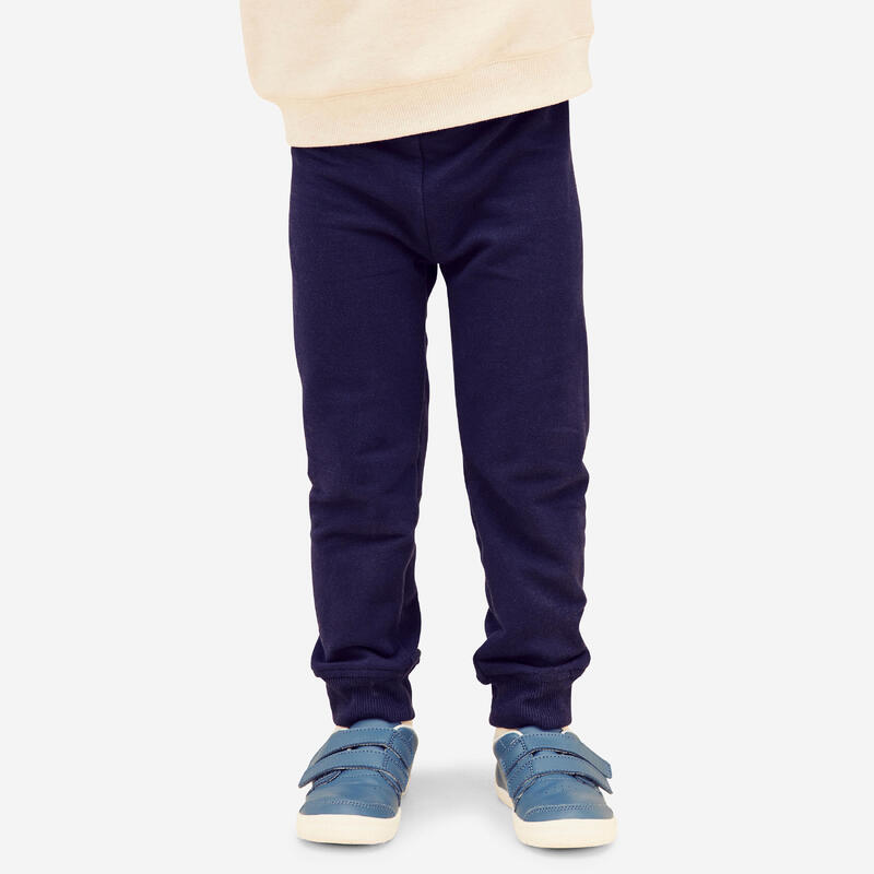 Basic broek voor kinderen regular marineblauw