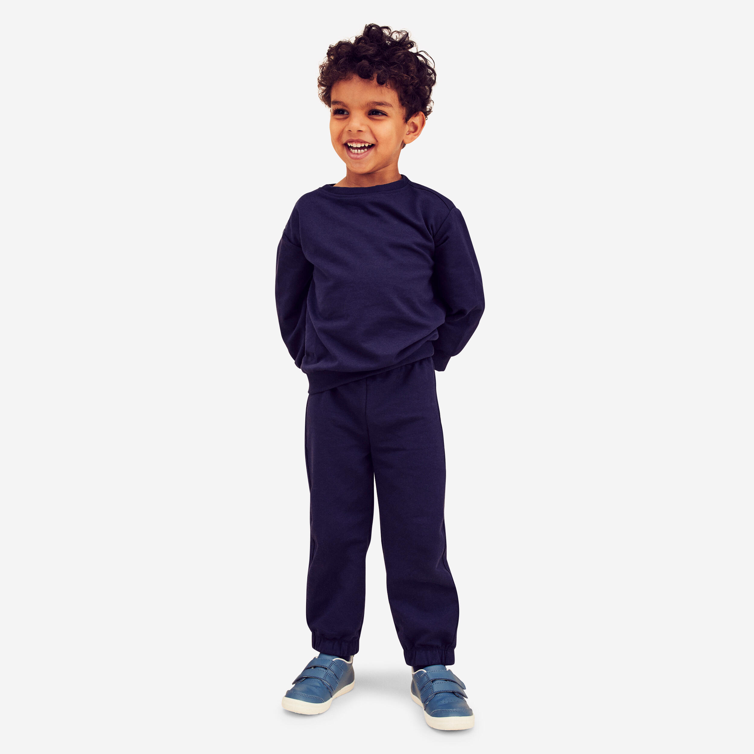 Kids’ Gym Tracksuit - Navy Blue - DOMYOS