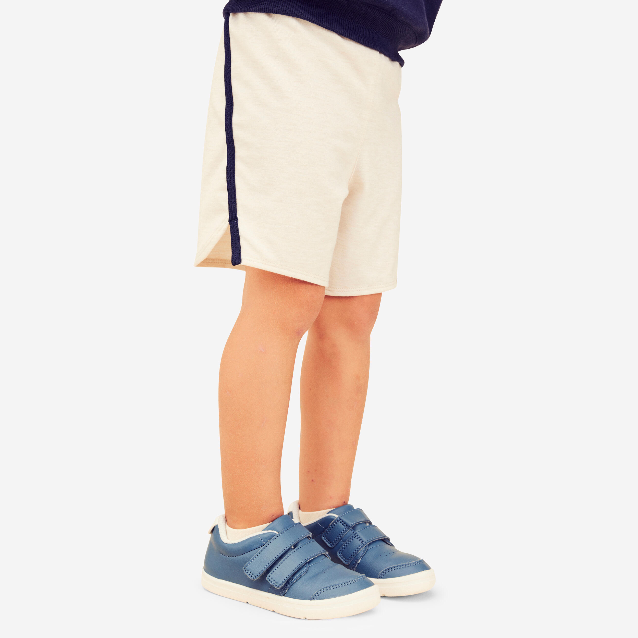 Kids' Breathable Adjustable Shorts 500 - Beige 2/9