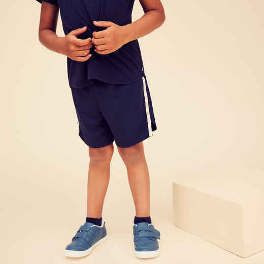 
      Kids' Breathable Adjustable Shorts 500 - Navy Blue
  