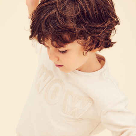 Kids' Sweatshirt Basic - Beige with Motifs