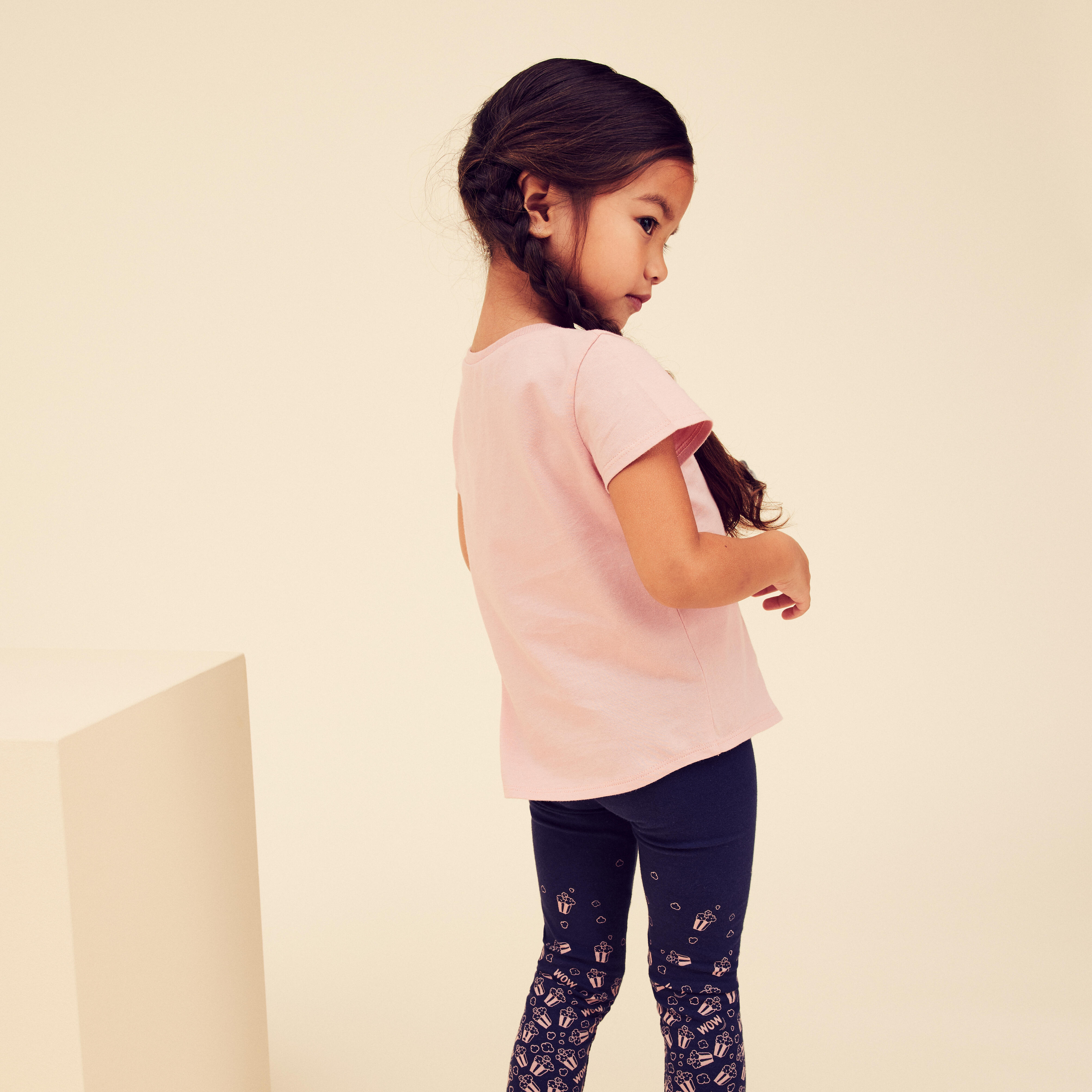 Kids’ Cotton T-Shirt – Basic Pink - DOMYOS