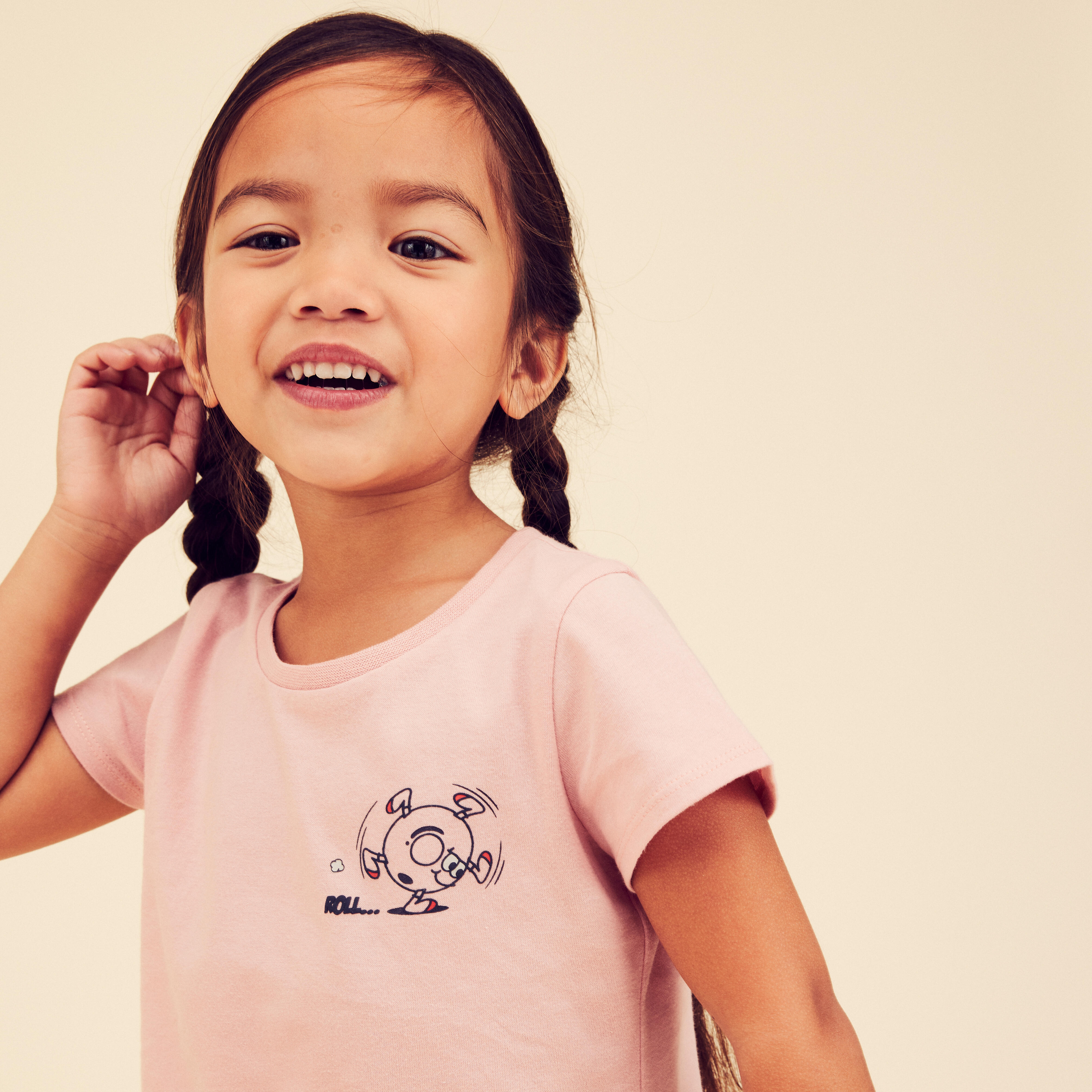 Kids’ Cotton T-Shirt – Basic Pink - DOMYOS