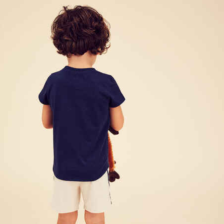 Kids' Unisex Cotton Multisport T-Shirt - Navy Blue