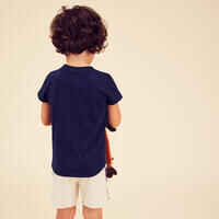 T-Shirt Basic Baumwolle Kinder marineblau