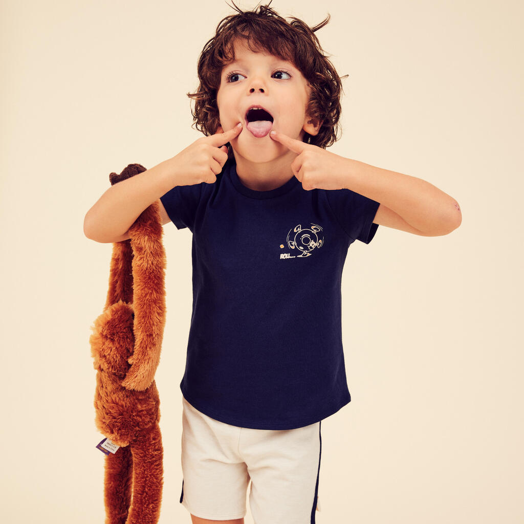 Kids' Basic Cotton T-Shirt - Brown