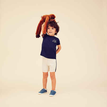 Kids' Unisex Cotton Multisport T-Shirt - Navy Blue