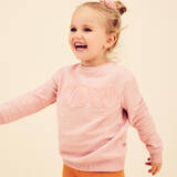 Kids' Basic Sweatshirt - Pink with Motifs