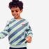 Kids' Basic Sweatshirt - Blue/Turquoise Stripes