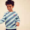 Bērnu sporta džemperis, zils, tirkīza krāsas svītras