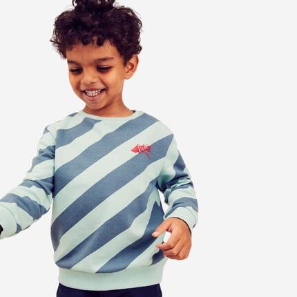 Sweat enfant - Basique Bleu/Turquoise à rayures
