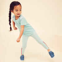 Kids' Adjustable Breathable Leggings 500 - Turquoise