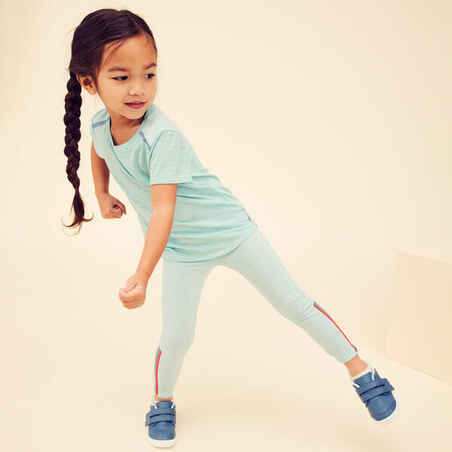 Kids' Adjustable Breathable Leggings 500 - Turquoise