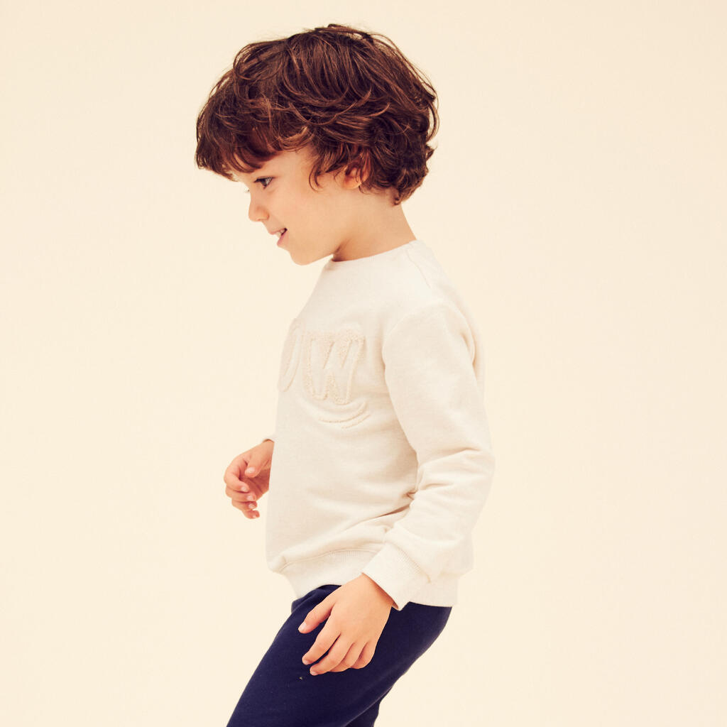 Sweat bébé - basique beige avec motifs