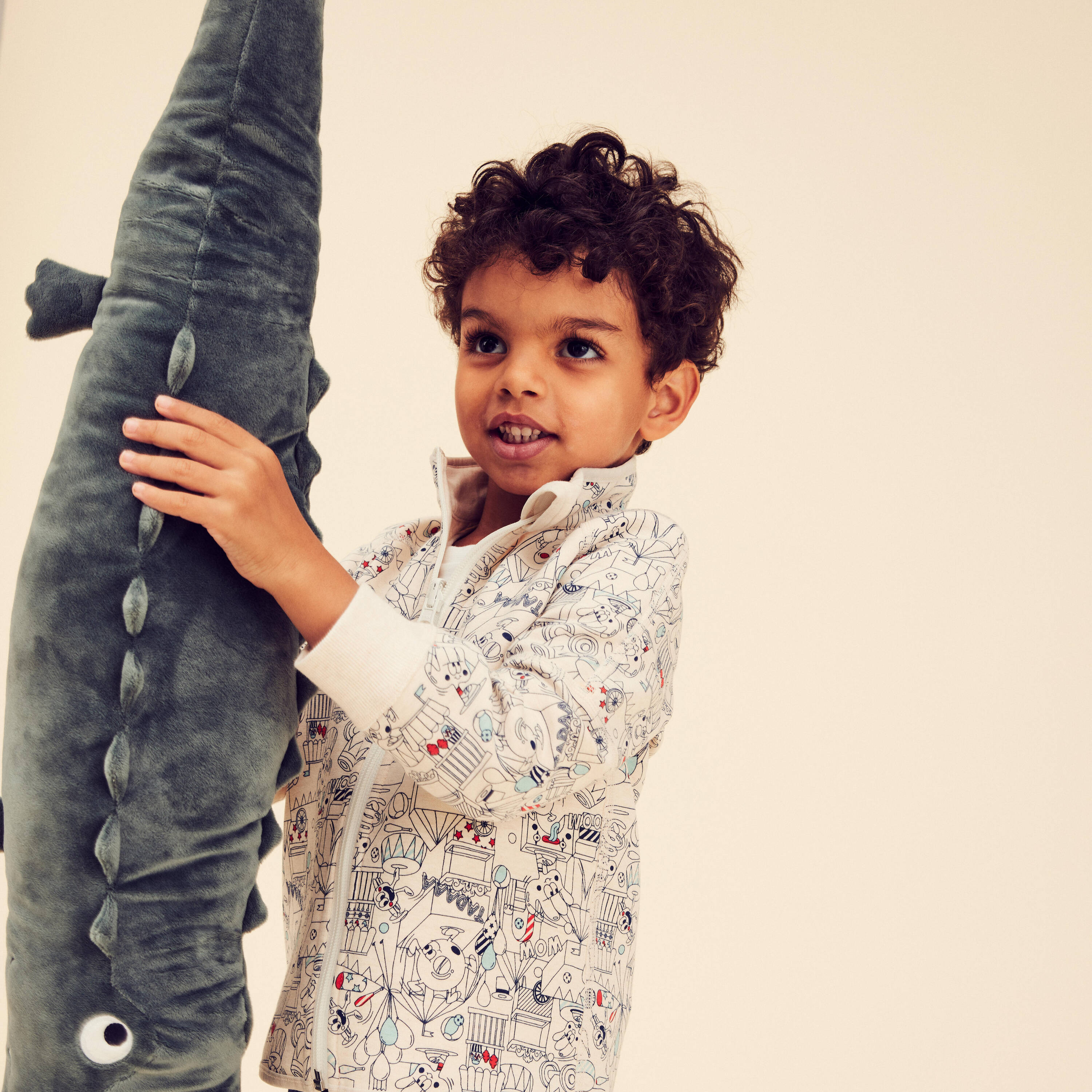 Kids' Reversible Jacket 500 - Beige -  5