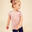 T-shirt baby ginnastica 500 leggera e traspirante rosa