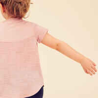 تيشيرت رياضي خفيف الوزن يسمح بمرور الهواء للأطفال - وردي