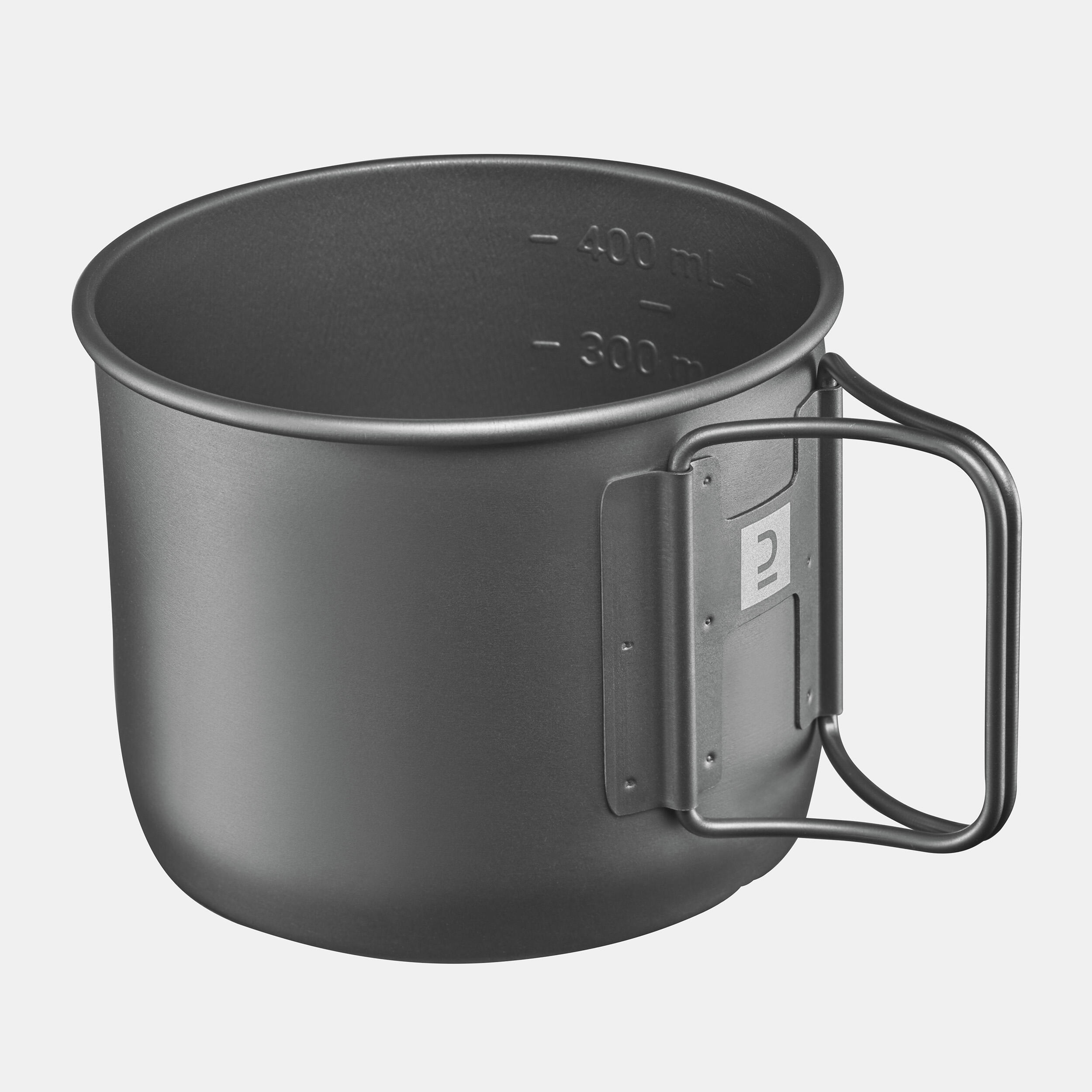 Lightweight Titanium Fire-Safe Mug with Folding Handles 0.4 Litres - MT500