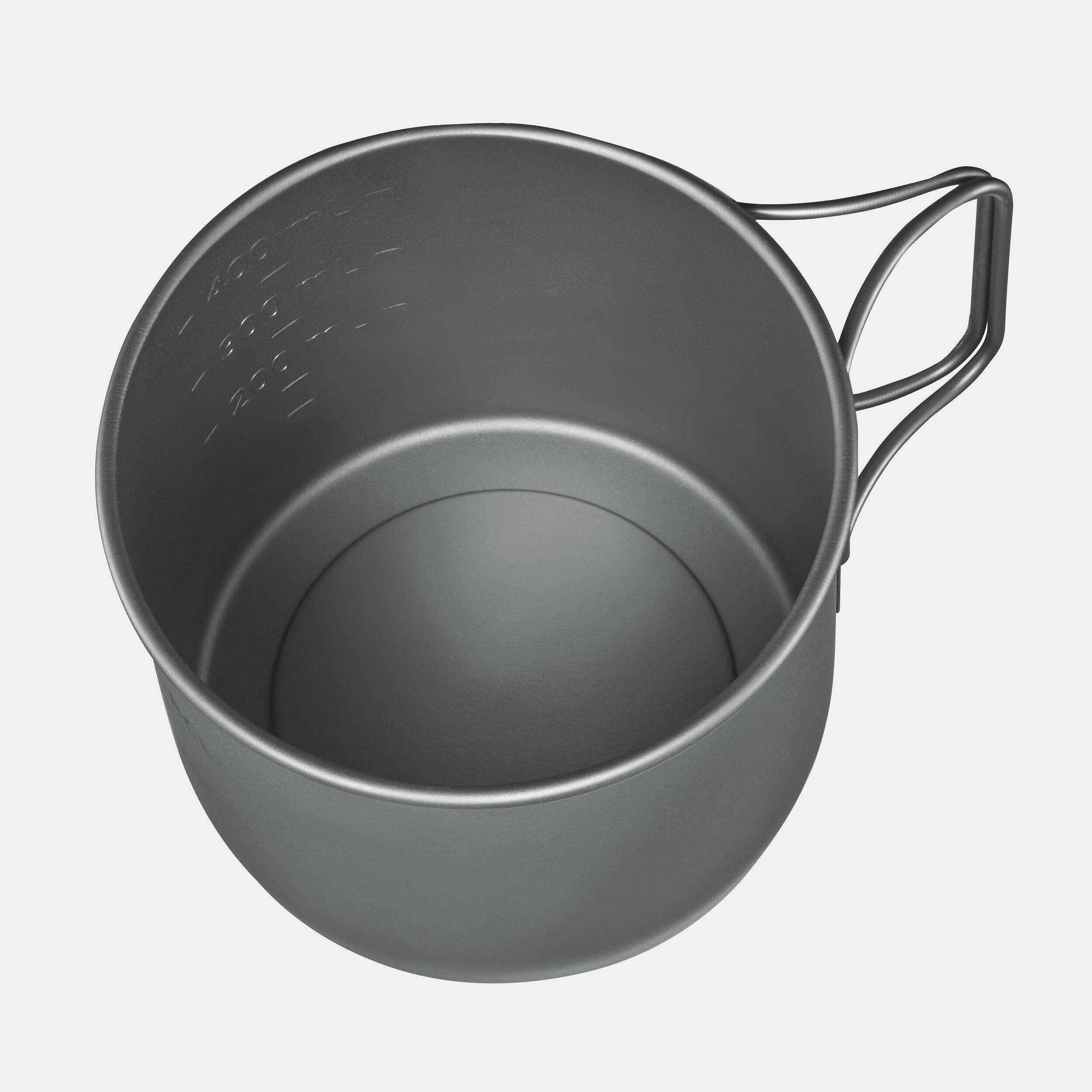 Lightweight Titanium Fire-Safe Mug with Folding Handles 0.4 Litres - MT500 -  3