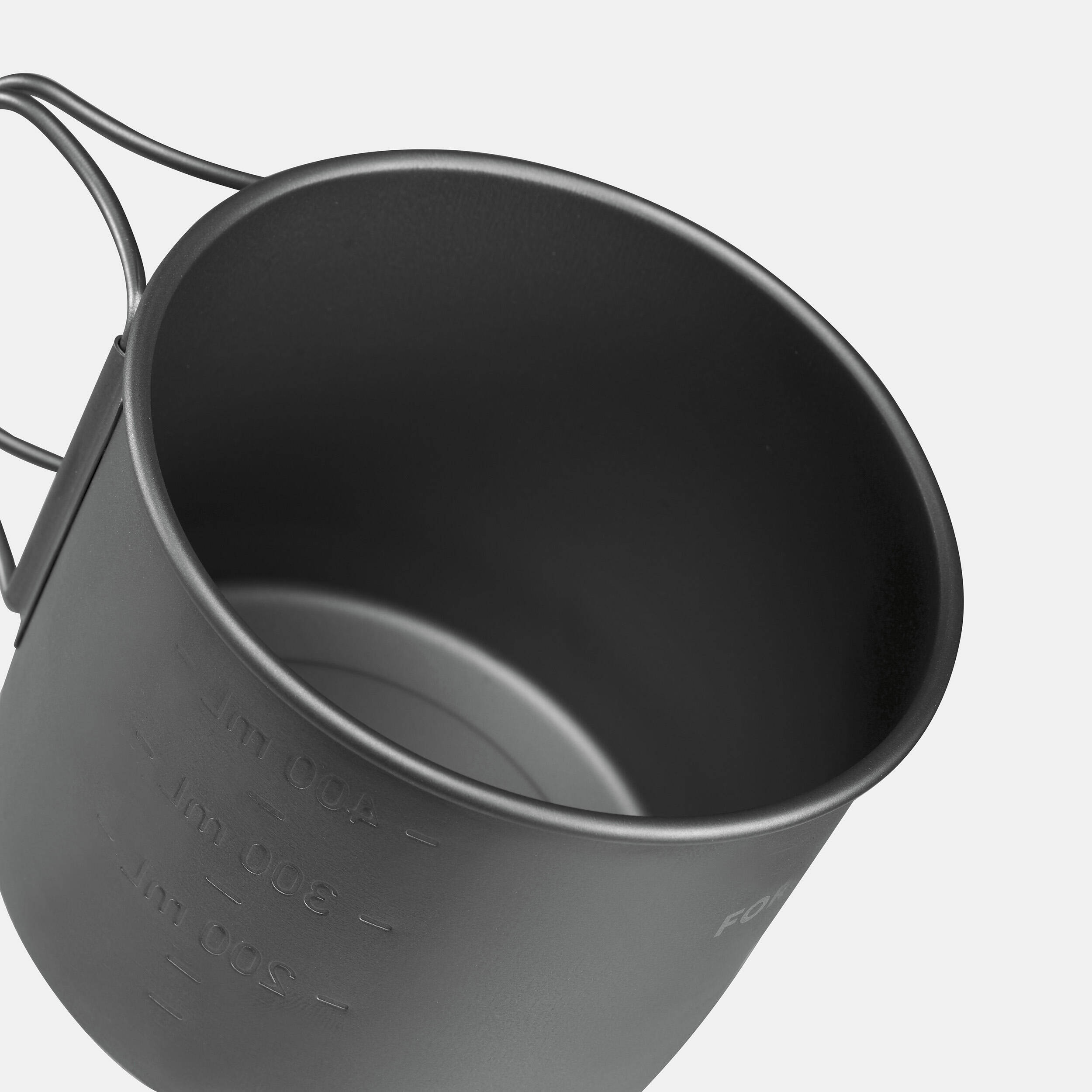 Lightweight Titanium Fire-Safe Mug with Folding Handles 0.4 Litres - MT500 -  2