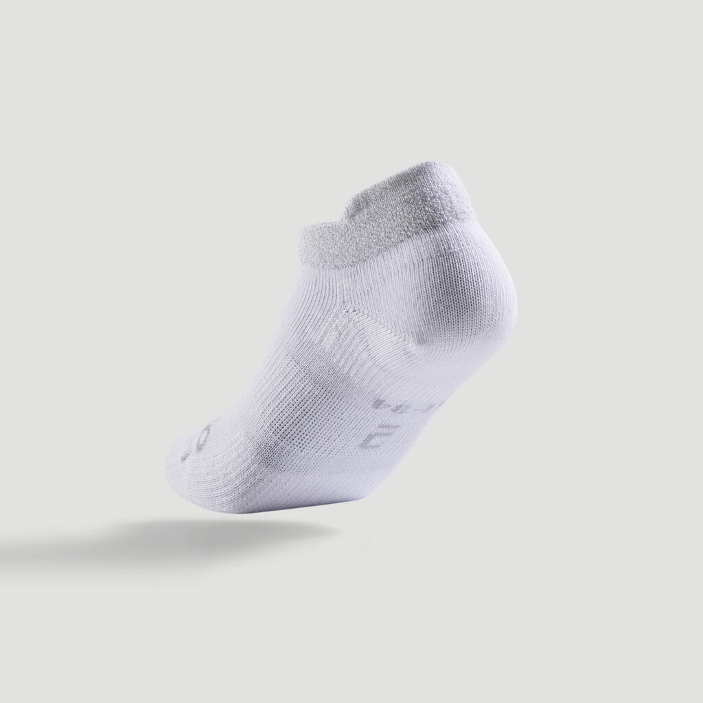 CHAUSSETTES DE SPORT ENFANT BASSES ARTENGO RS 160 BLANC LOGO COEUR LOT DE 3 @