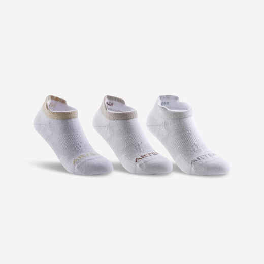 
      Čarape za tenis RS160 Low dječje 3 para bijele
  