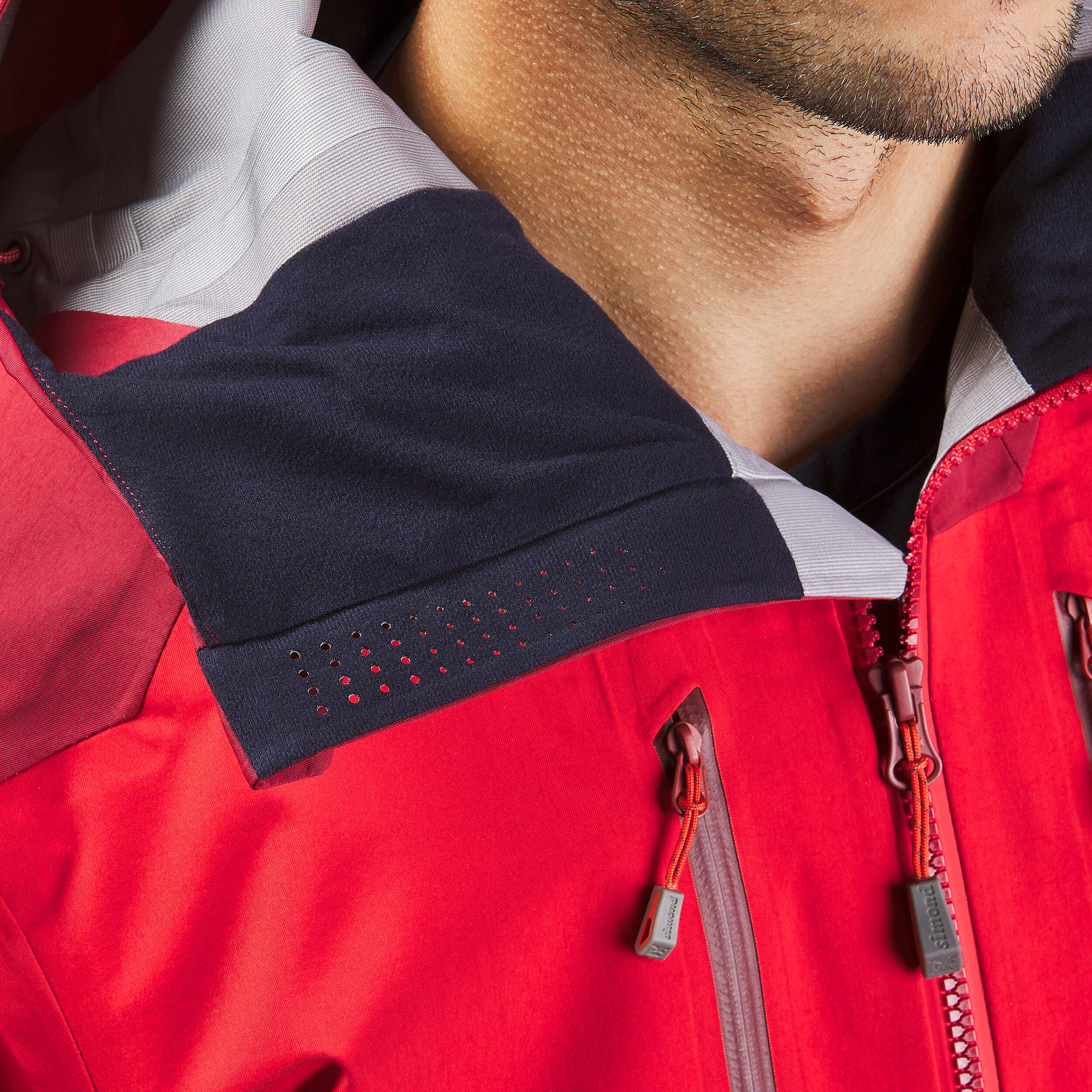 Men’s waterproof durable mountaineering jacket, red 17/17