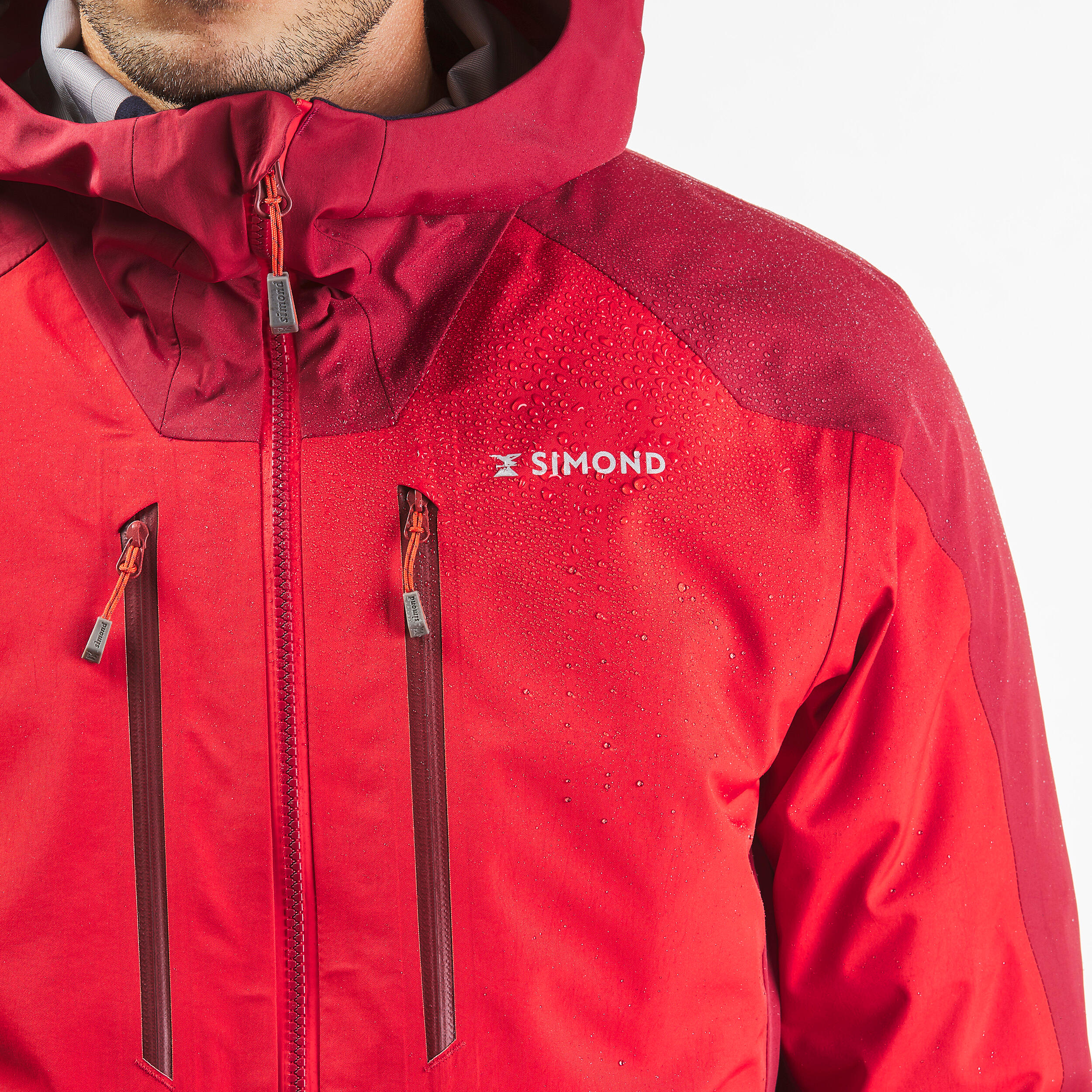 Men's ALPINE waterproof jacket - ALPINISM EVO Red