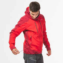 Men’s waterproof durable mountaineering jacket, red