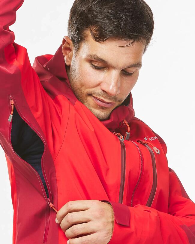 Men’s waterproof MOUNTAINEERING jacket - EVO MOUNTAINEERING - Red