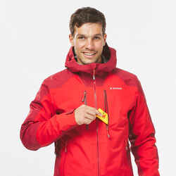 Men’s waterproof durable mountaineering jacket, red