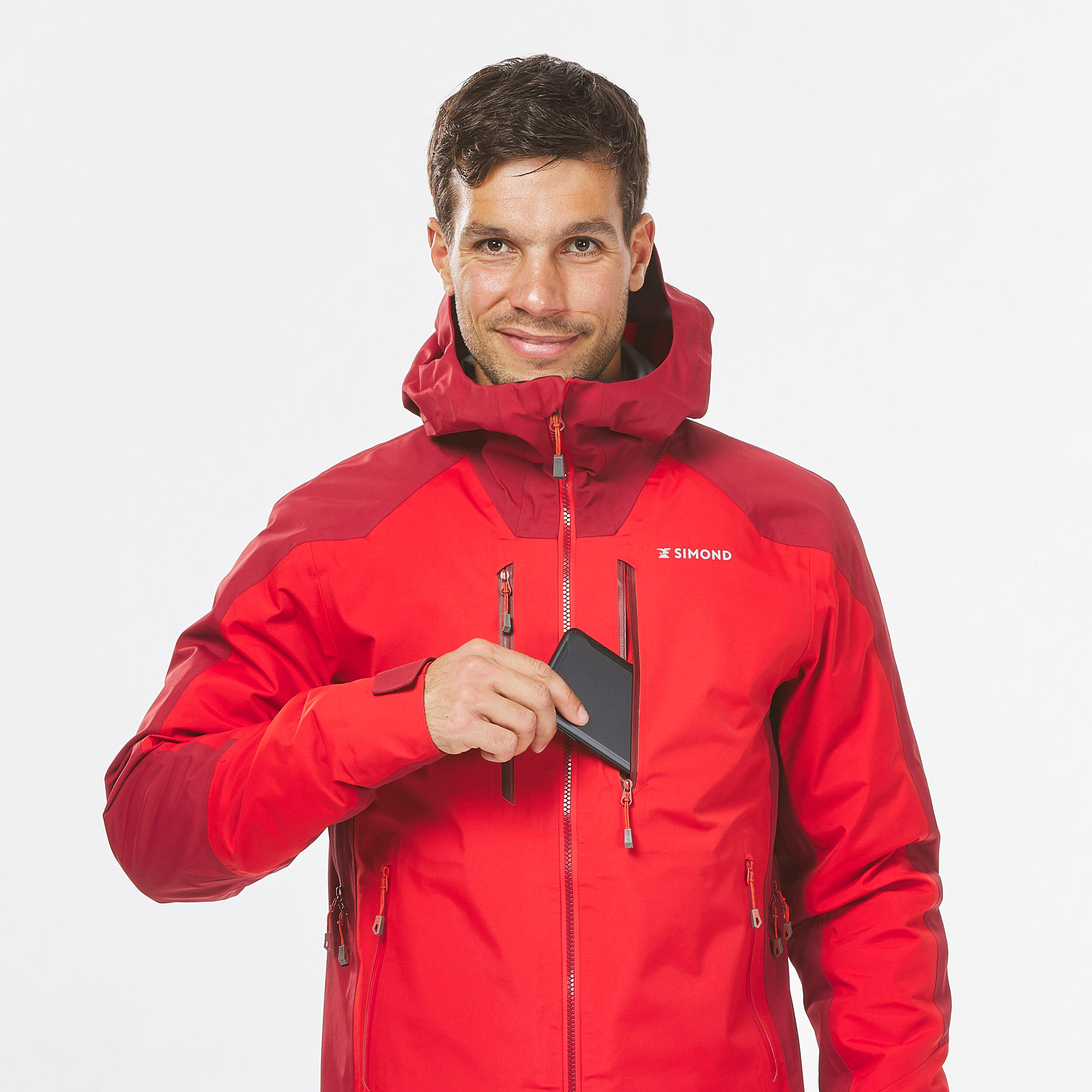 Men's ALPINE waterproof jacket - ALPINISM EVO Red