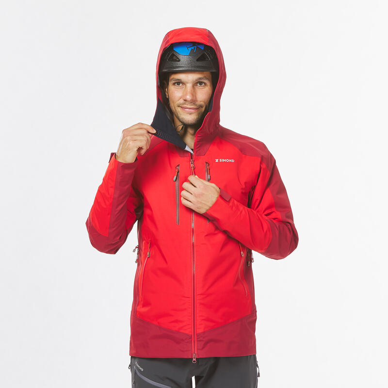 Veste imperméable d'ALPINISME Homme - ALPINISM EVO Rouge