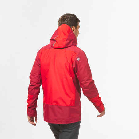 Men’s waterproof durable mountaineering jacket, red