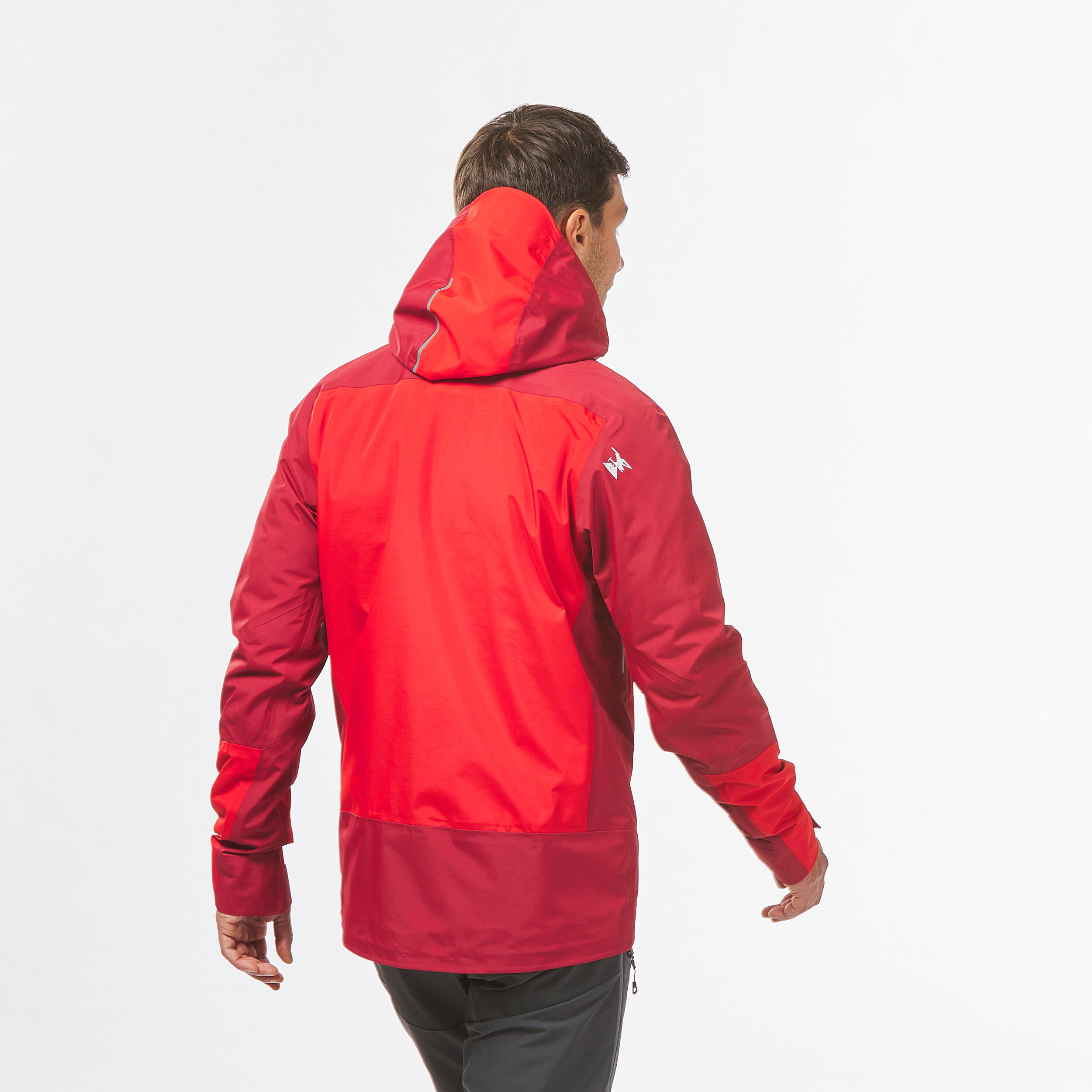 Men’s waterproof durable mountaineering jacket, red 4/17