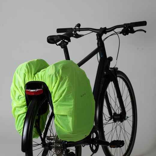 Regenhülle für Doppel-Fahrradtasche Rucksack für Gepäckträger 