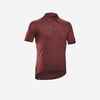 Radtrikot Polohemd Gravel/Reise Merinowolle dunkelrot