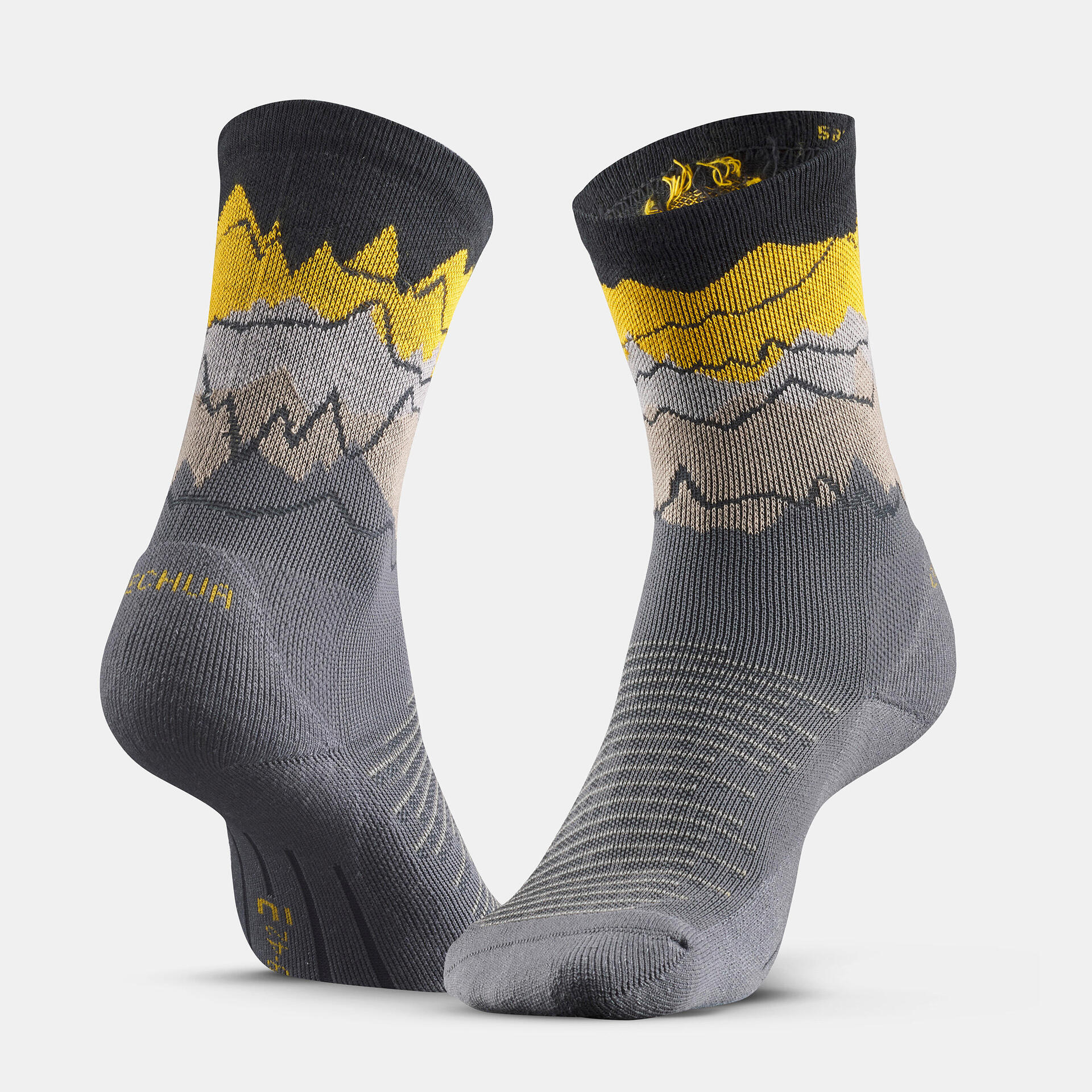 2 x Pairs Hiking Socks - HIKE100 - Grey