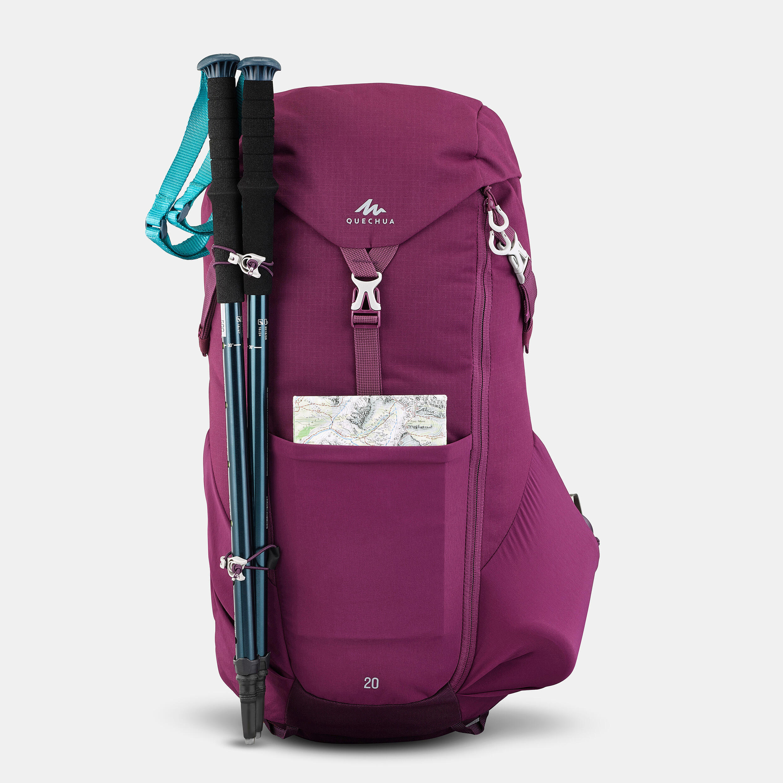 Sac à dos de randonnée montagne 20L, MH500 violet 3/19