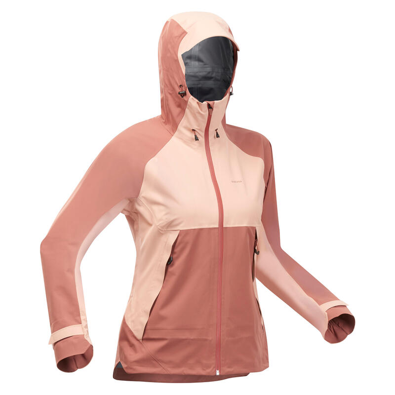 Jachetă impermeabilă Drumeție la munte MH500 Roz Damă