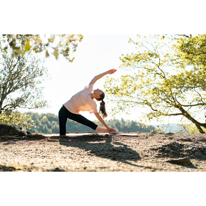 T-SHIRT YOGA DOUX FEMME ECO-CONCU ROSE PALE